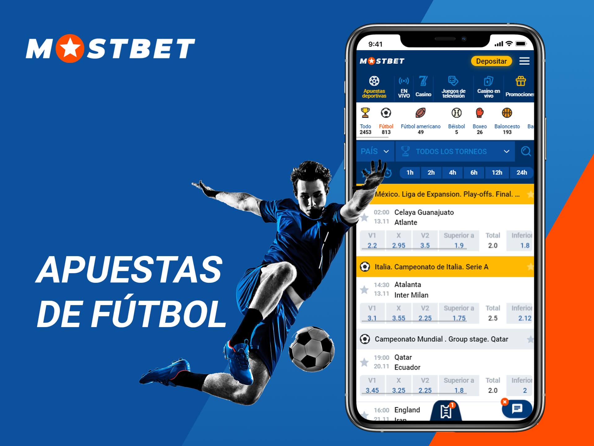 Apuestas de fútbol MostBet MX